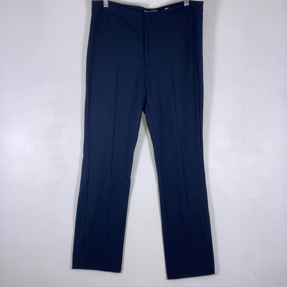 Vince Pants - Vince Stovepipe Cropped Pants Navy Trouser Pleated Ankle  Size 10 Coastal Womens